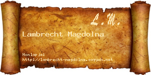 Lambrecht Magdolna névjegykártya