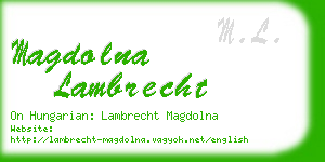 magdolna lambrecht business card